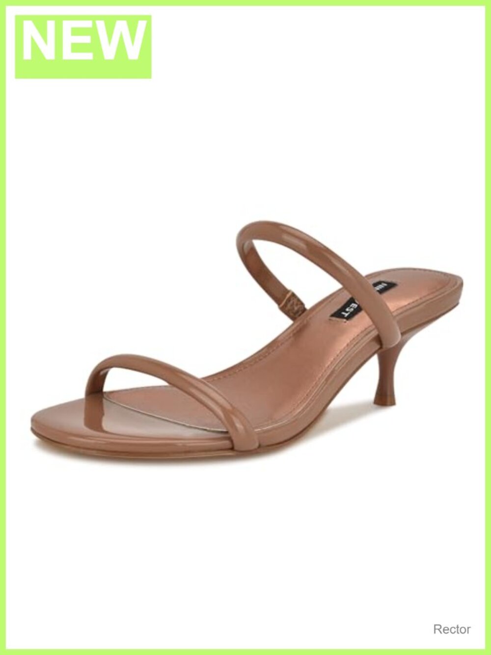 Nine West Berri Faux Patent Leather Heeled Sandals Women Size M